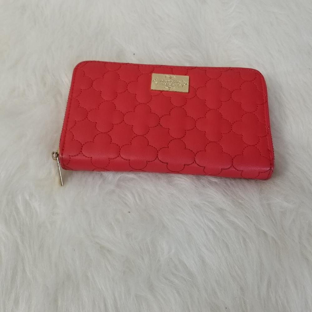 Nanette By Nanette Lepore Red Quilted Wallet - image 1